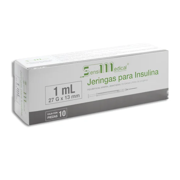 JERINGA 1 ML 27X13 MM C/10 PZS (SENSIMEDICAL-JAYOR)