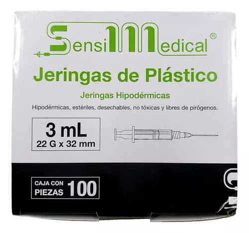 JERINGA 3 ML 22X32 C/100 NEGRA (SENSIMEDICAL - JAYOR)