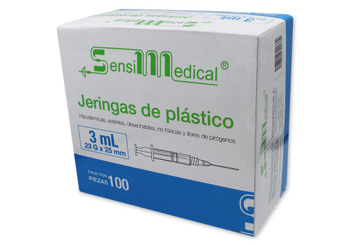 JERINGA AZUL 3 ML 23X25 C/100 - (SENSIMEDICAL - JAYOR)
