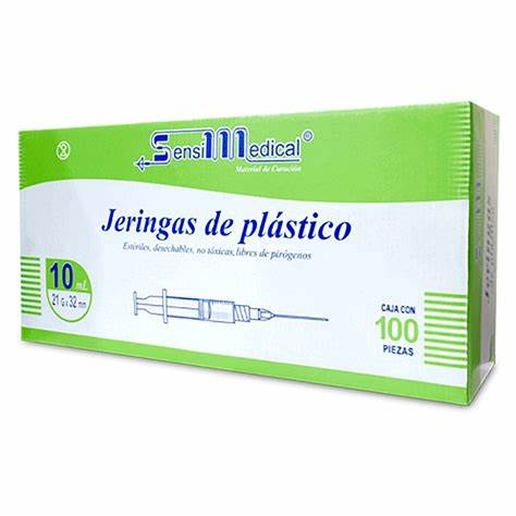 JERINGA VERDE 10ML 21 X 32 C/100 (SENSIMEDICAL - JAYOR)