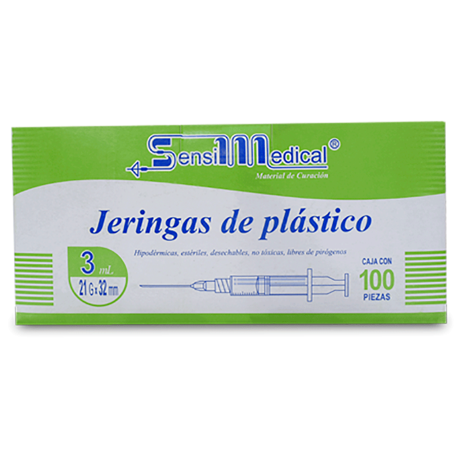 JERINGA VERDE 3 ML 21X32 C/100 (SENSIMEDICAL - JAYOR)