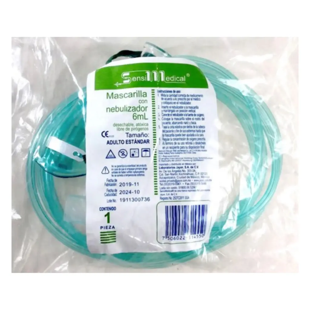 MASCARILLA P/NEBULIZADOR ADULTO (SENSIMEDICAL/JAYOR)