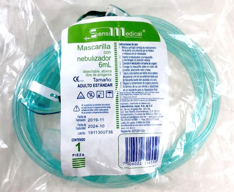 MASCARILLA P/NEBULIZADOR ADULTO (SENSIMEDICAL - JAYOR)