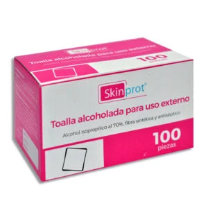 SKINPROT TOALLA ALCOHOLADA C/100PZ (SKINPROT/JAYOR)