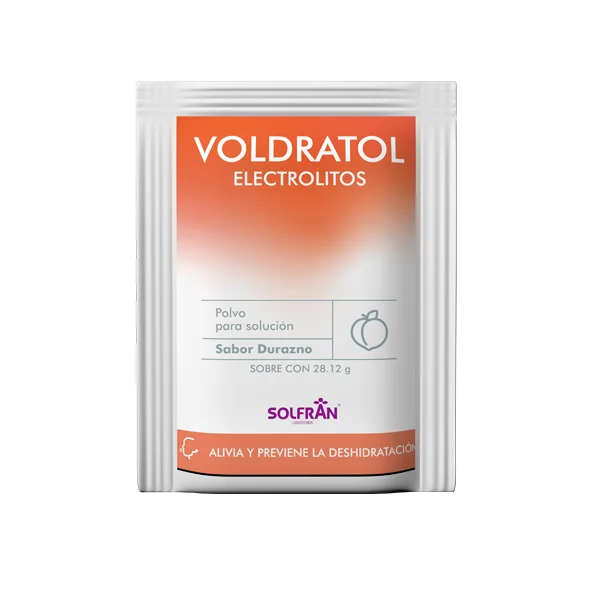 VOLDRATOL DURAZNO PVO SB C/28 12GR  (ELECTROLITOS)(SOLFRAN S.A.)