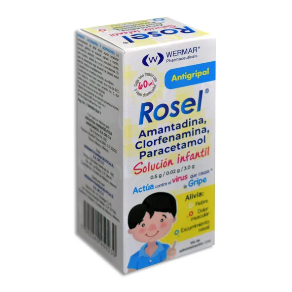 ROSEL INFANTIL C/60ML SOL (AMANTADINA, CLORFENAMINA, PARACETAMOL)(WERMAR)