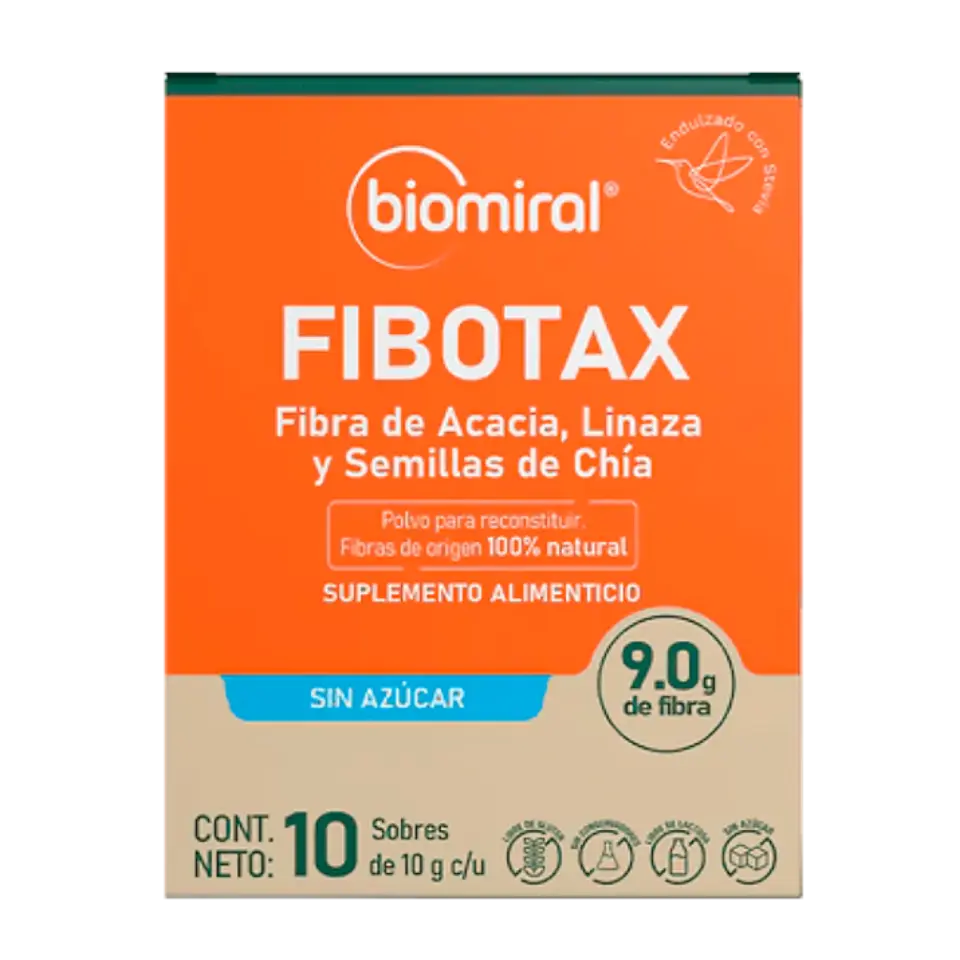 FIBOTAX 10G C/10 SOB (FIBRA DE ACACIA/LINAZA)(FARMIRAL/BIOMIRAL)