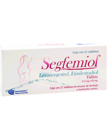 SEGFEMIOL 0.15 MG  C/21 GRAG (LEVONORGESTREL, ETINILESTRADIOL)(HISPANOAMERICANA)