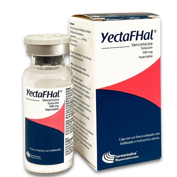 YECTAFHAL 500 MG SOL INY C/1- VANCOMICINA