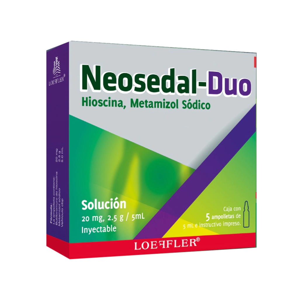 NEOSEDAL DUO 20 MG/2.5 G C/5 ML C/5 AMPS (HIOSCINA, METAMIZOL SODICO)(LOEFFLER)