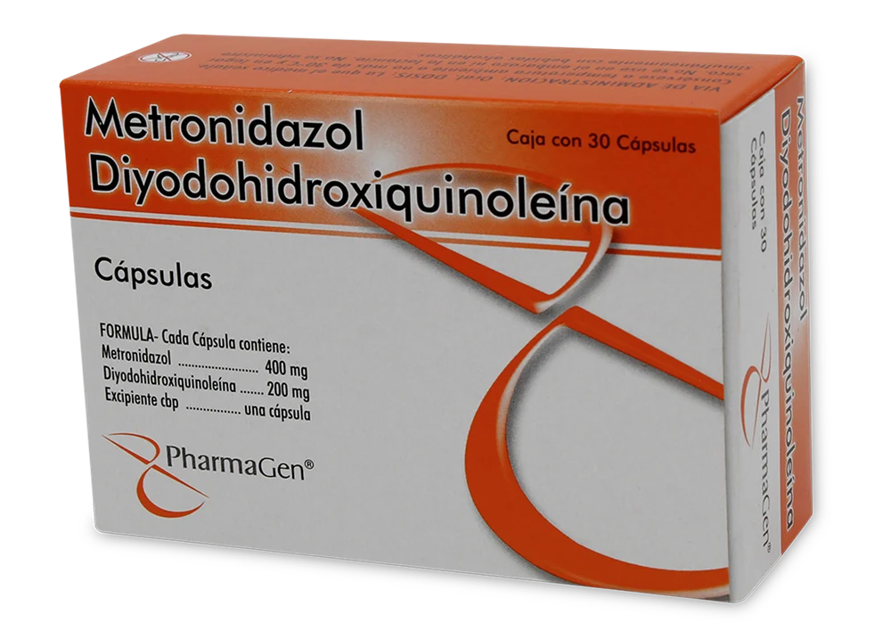 METRONIDAZOL/ DIYODOHIDROXIQUINOLEINA 400/200MG 30 CAP(PHARMAGEN)