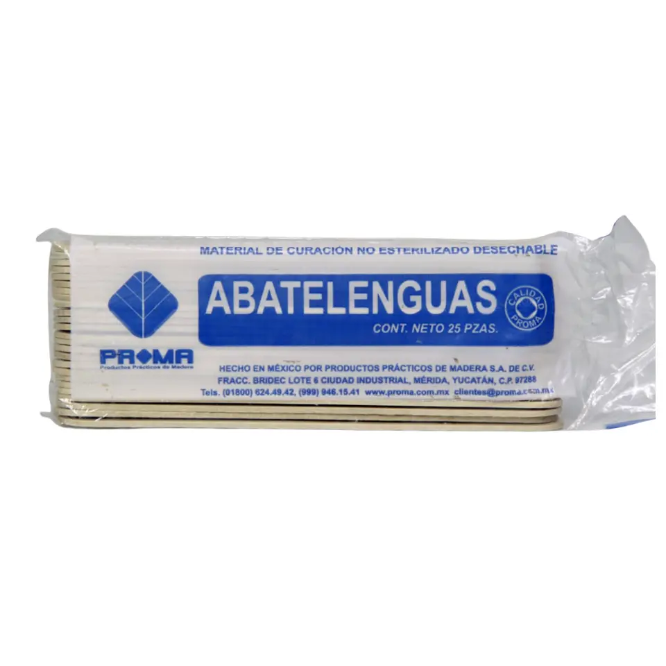 PROMA ABATELENGUAS MADERA PREMIUM 20 PQ C/25 PZ (IVA)