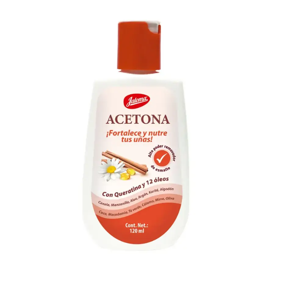 ACETONA CON QUERATINA Y 12 OLEOS C/120 ML (IVA)(JALOMA)