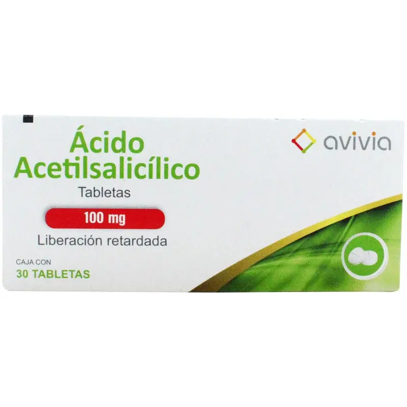 ACIDO ACETILSALICILICO 100 MG C/30 TABS LR (AVIVIA)