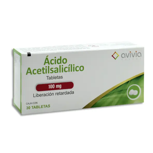 ACIDO ACETILSALICILICO 100MG C/30 TABS LR (AVIVIA)