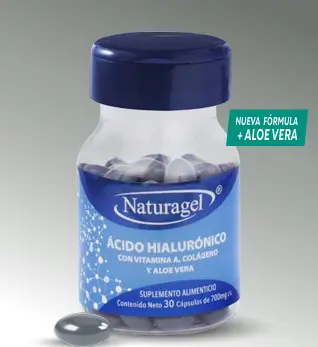 ACIDO HIALURONICO C/ VITAMINA A, COLAGENO Y ALOE VERA 700 MG C/30 CAP(IVA)(NATURAGEL)