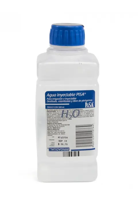 AGUA INY/IRRIGACION  ESTERIL C/SELLO 500ML (PISA)
