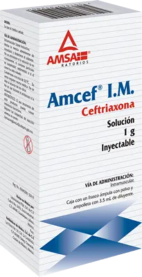 AMCEF 500 MG IM C/1 AMP ( CEFTRIAXONA )(AMSA)