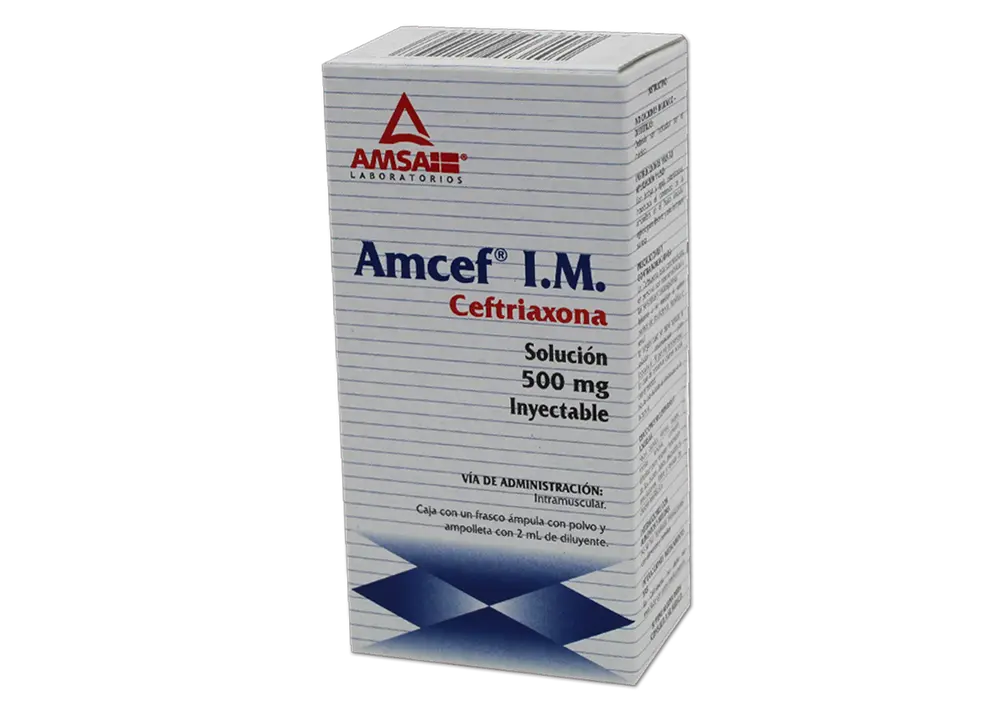 AMCEF 500MG IM C/1 AMP (CEFTRIAXONA)(AMSA)