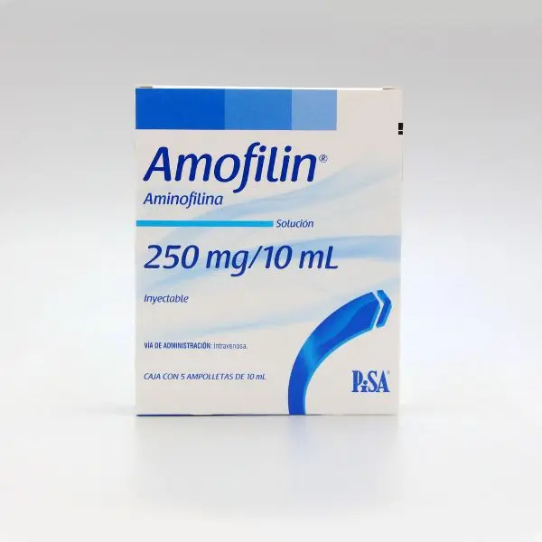 AMOFILIN 250MG/10ML C/5 AMP (AMINOFILINA)(PISA)