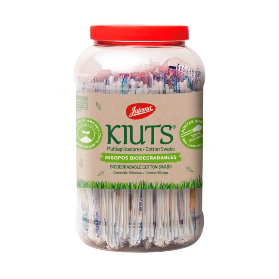 APLICADOR DE ALGODON KIUTS VITROLERO C/50 BOLSAS C/20 PZAS (IVA)(JALOMA)