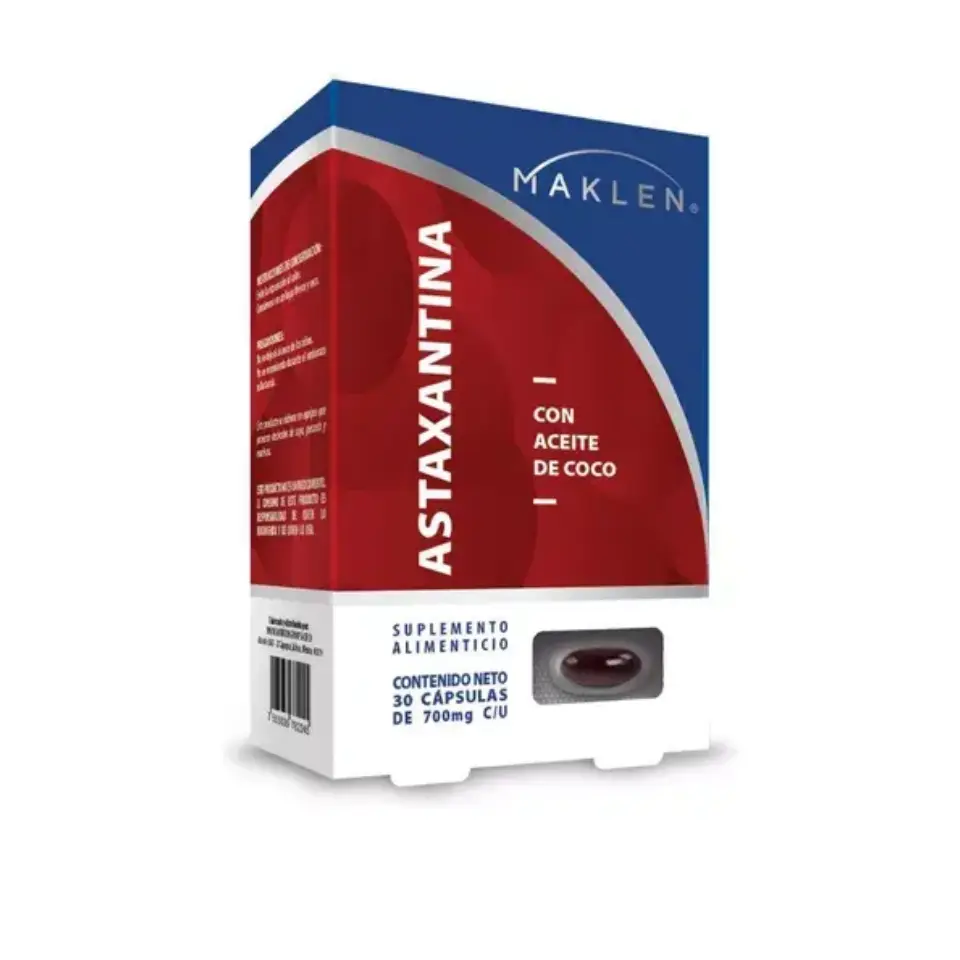ASTAXANTINA C/ACEITE DE COCO 700MG 30 CAP (MAKLEN)