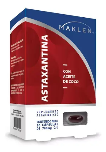 ASTAXANTINA C/ACEITE DE COCO 700MG 30 CAP (MAKLEN)