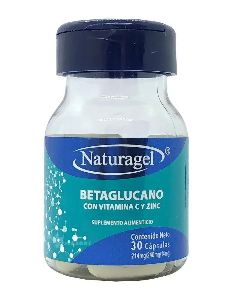 BETAGLUCANO C/VIT "C" Y ZINC 214/240/14MG ENV C/30 CAP (NATURAGEL)