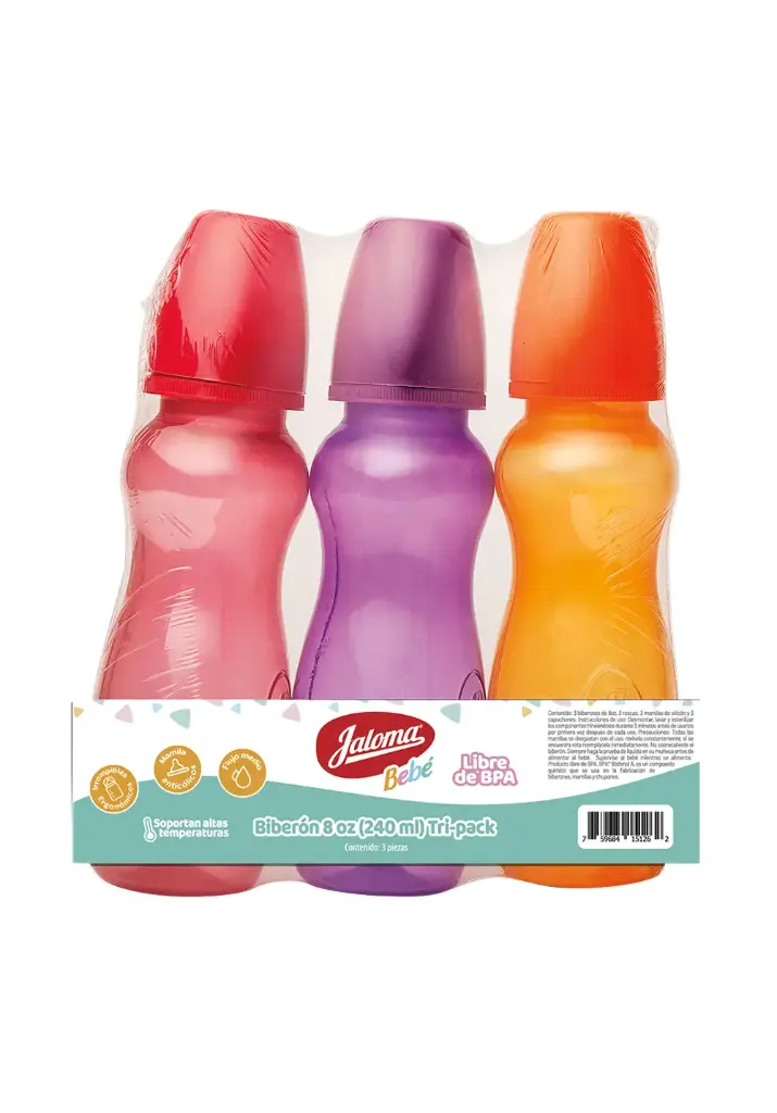 BIBERON POLIPRO EN TRI-PACK ANIMALITOS 8 OZ (IVA)(JALOMA)