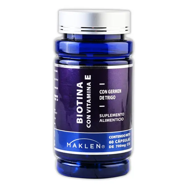 BIOTINA C/VIT "E" Y GERMEN DE TRIGO C/60 CAPS (IVA)(MAKLEN)