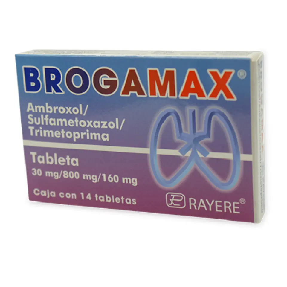 BROGAMAX 30/160/800MG C/14 (AMBROXOL/TRIMETOPRIMA/SULFAMETOXAZOL)(RAYERE)