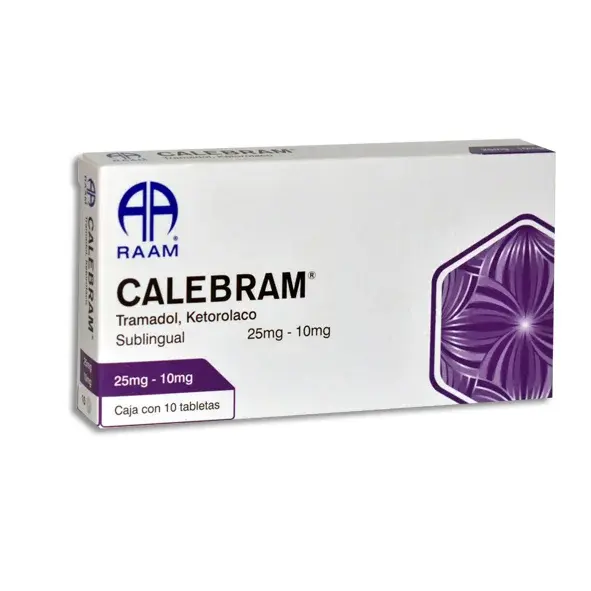 CALEBRAM 25/10MG C/10 TAB SUBLINGUAL (TRAMADOL, KETOROLACO)(RAAM)