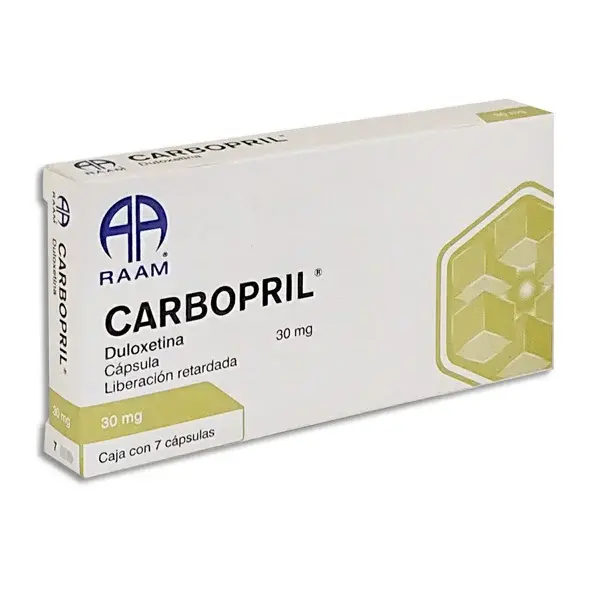 CARBOPRIL 30MG C/7 CAPS (DULOXETINA)(RAAM)