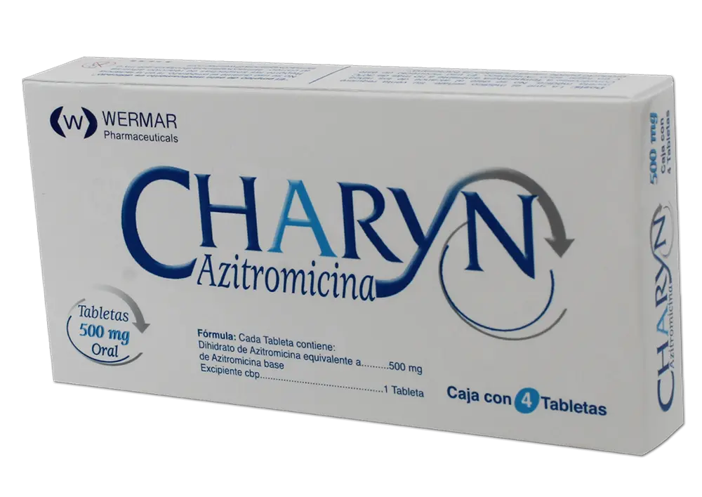 CHARYN 500 MG C/4 TABS (AZITROMICINA)(WERMAR)