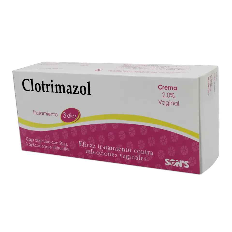 CLOTRIMAZOL 2% VAGINAL TUBO C/20G C/3 APLICADORES (SON'S)
