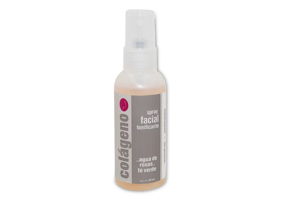 COLAGENO SPRAY FACIAL TONIFICANTE 60ML (IVA) (AGUA DE ROSAS VERDE, TE VERDE)(BELABEL)