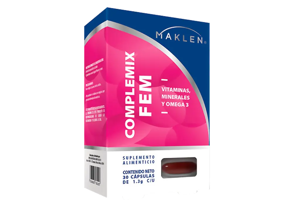 COMPLEMIX FEM C/30 CAPS (VITAMINAS, MINERALES, OMEGA 3)(IVA)(MAKLEN)