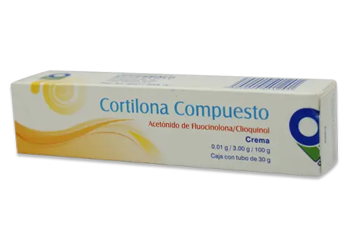 CORTILONA COMP CREMA C/30GR (ACET DE FLUOCI 0.01GR/CLIOQUINOL 3.00GR)(OFFENBACH)