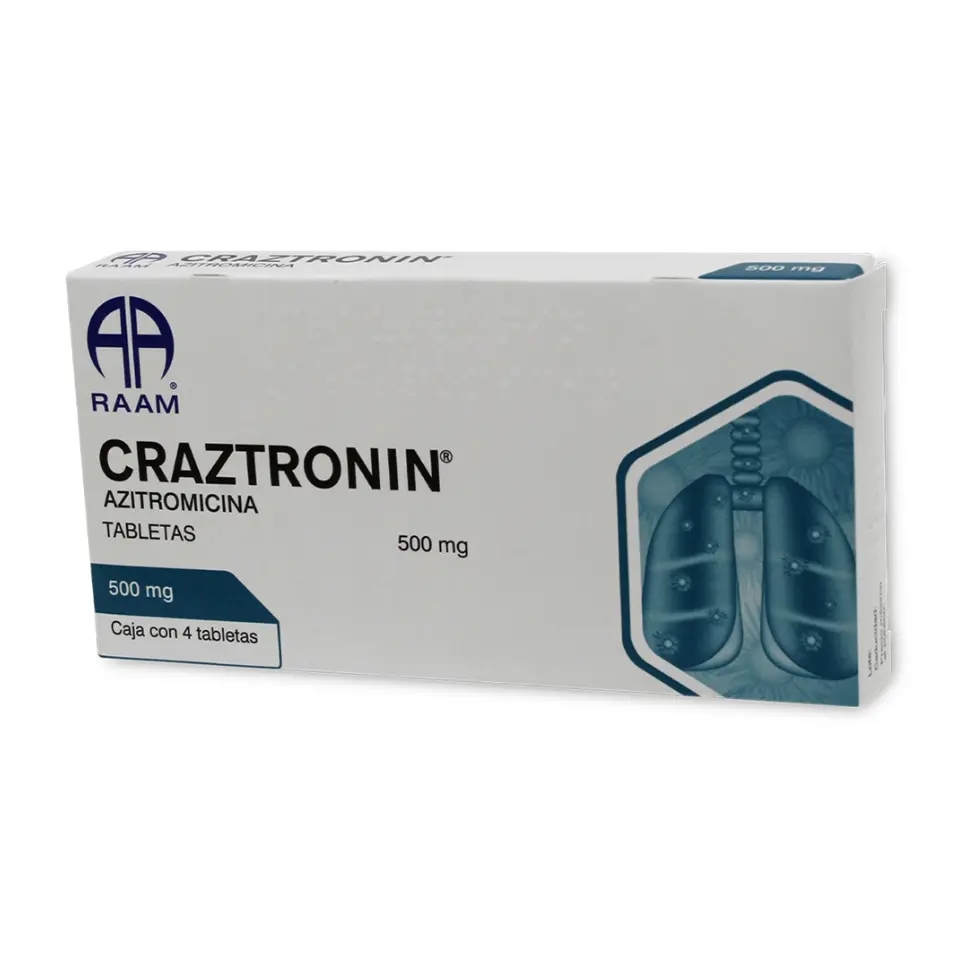 CRAZTRONIN 500MG C/4 TAB (AZITROMICINA)(RAAM)