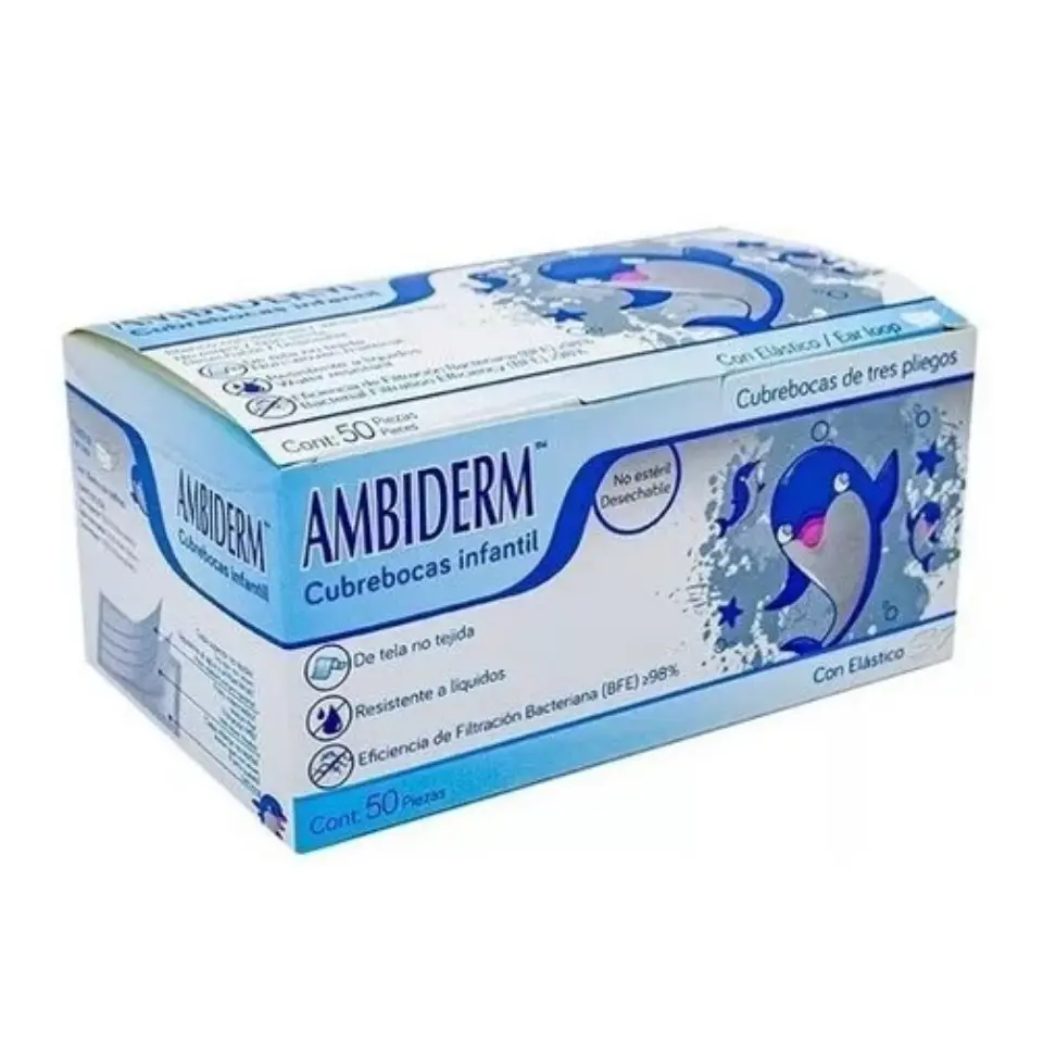 CUBREBOCA INF BCO DELFIN C/50 PZA (IVA)(AMBIDERM)
