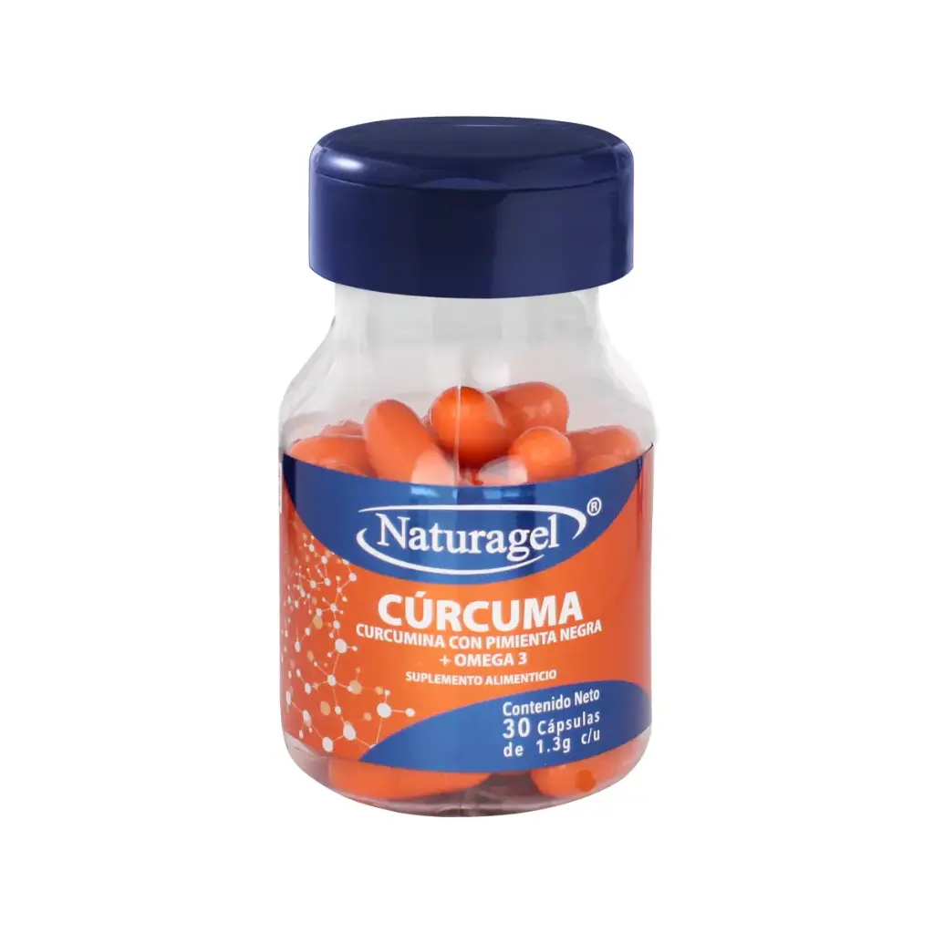CURCUMA CON PIMIENTA PIPERINA 1.3GR C/30 CAP (NATURAGEL)