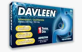 DAVLEEN 200/150MG C/2 TABS (ALBENDAZOL, QUINFAMIDA)(RAAM)