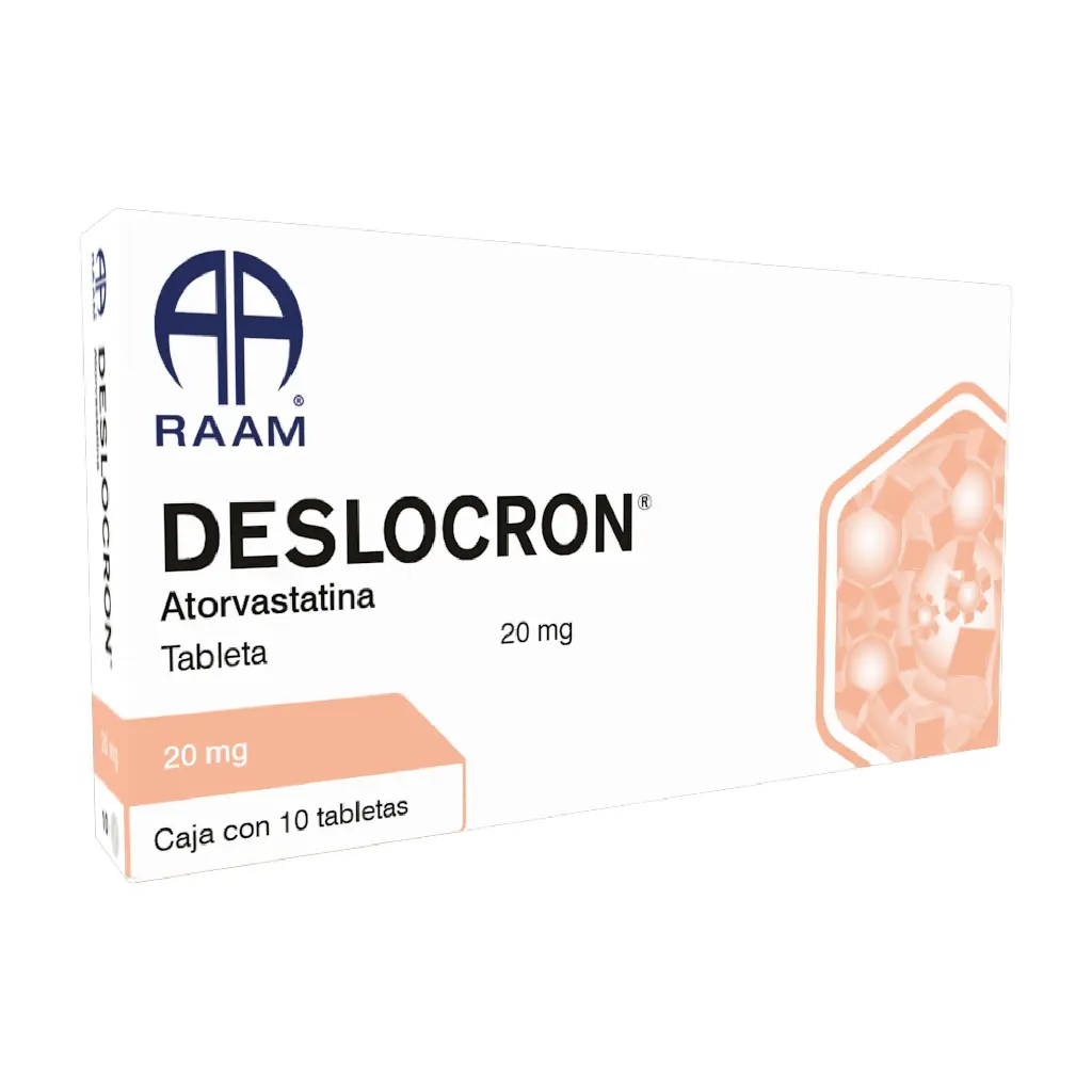 DESLOCRON 20 MG.CON 10 TAB- ATORVASTATINA (RAAM)