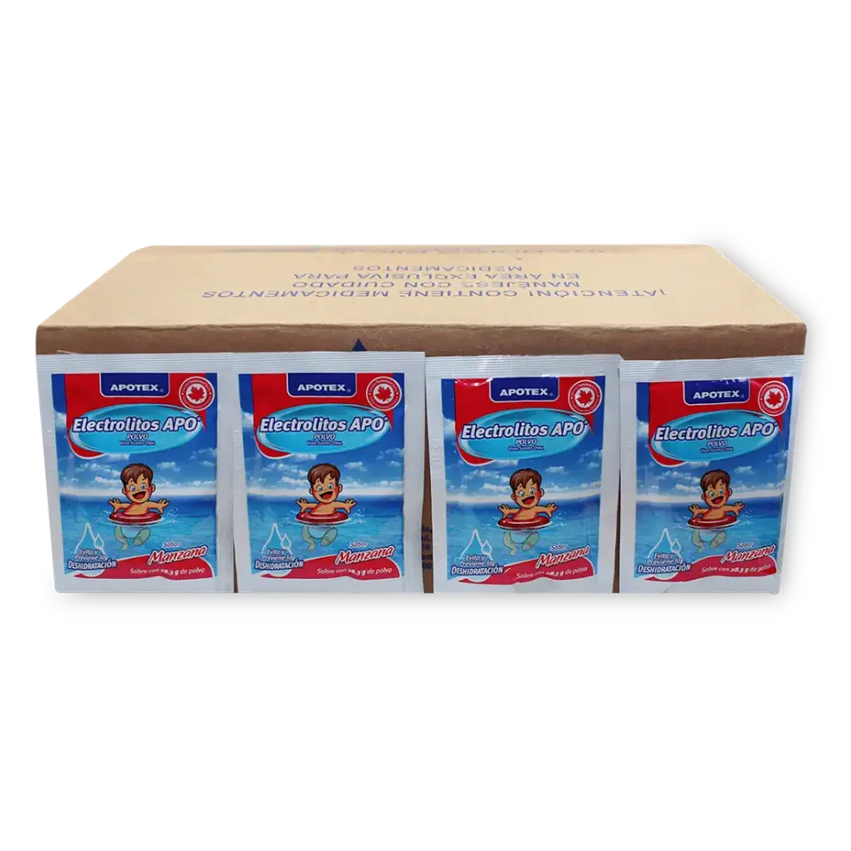 ELECTROLITOS APO MANZ CAJ C/100 SB DE 28.3GR C/U (APOTEX/PROTEIN)
