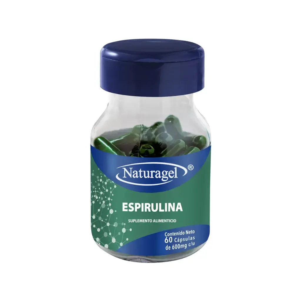 ESPIRULINA 600MG ENV C/60 CAP (NATURAGEL)
