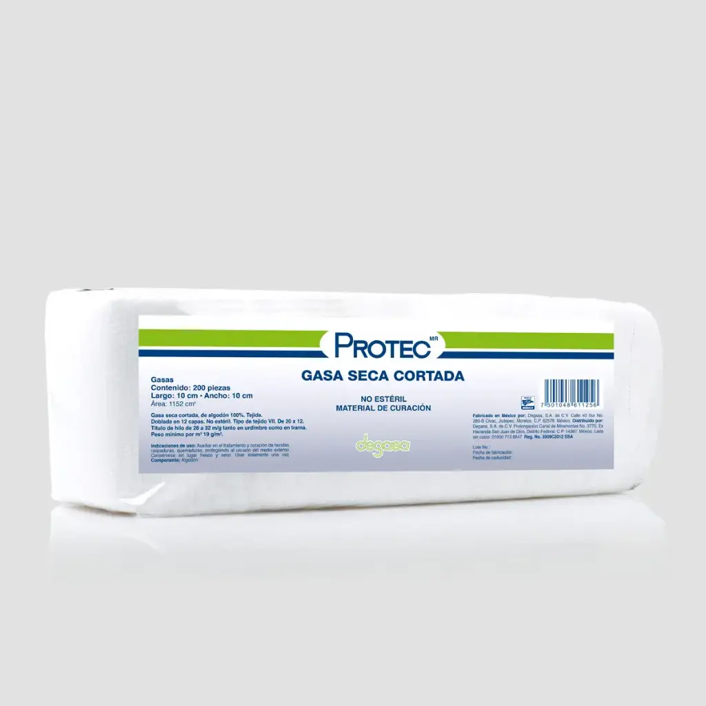 ESPONJA GASA 10 X 10 CM T 20 X 12 C/200 PZ C/T RX ( IVA )(GALIA TEXTIL)