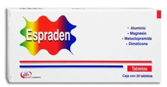ESPRADEN C/30 TABS ( ALUMINIO, MAGNESIO, DIMETICONA, METOCLOPRAMIDA )(DEGORT'S)