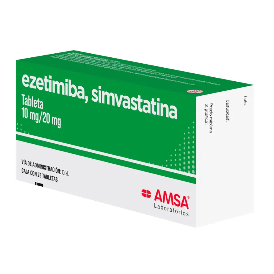EZETIMIBA, SIMVASTATINA 10MG /20MG  C/28 TABS (AMSA)