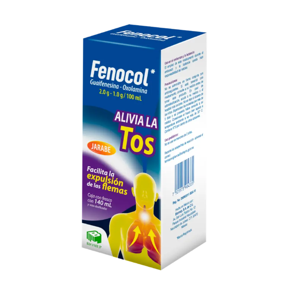 FENOCOL 2G/1G /100ML C/140ML JBE (GUAIFENESINA, OXOLAMINA)(BIOMEP)