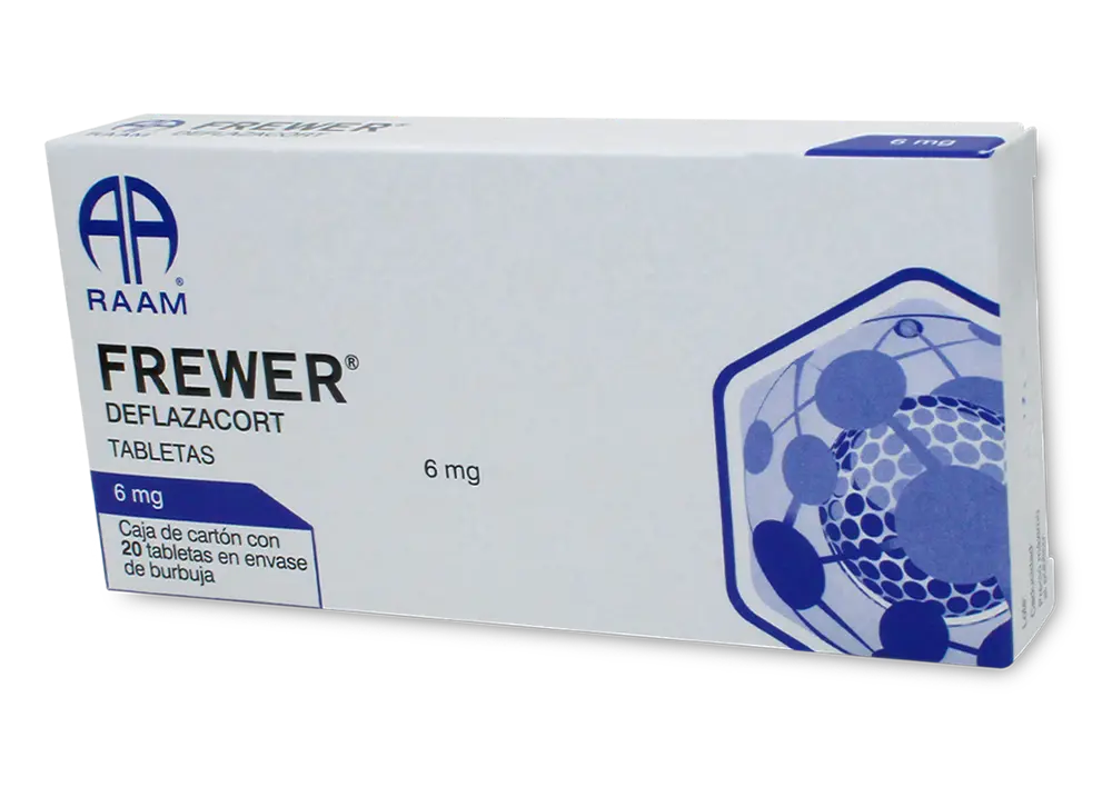 FREWER 6 MG C/20 TABS ( DEFLAZACORT ) (RAAM)